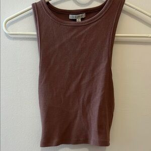 Z Supply Brown Fitted cropped Sleeveless Tank Top small